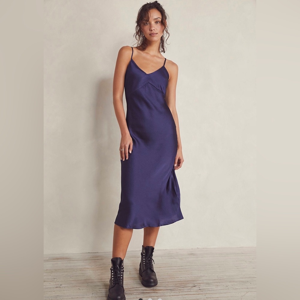 Free people simply biased slip blue